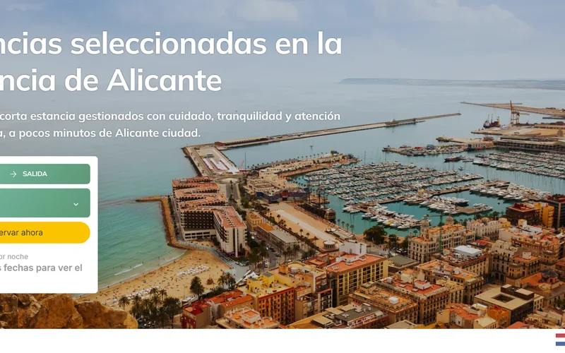 Sitio web de alquiler vacacional Estancias Alicante