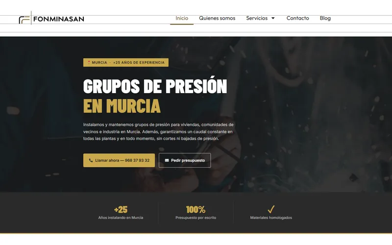 Fonminasan plumbing company website