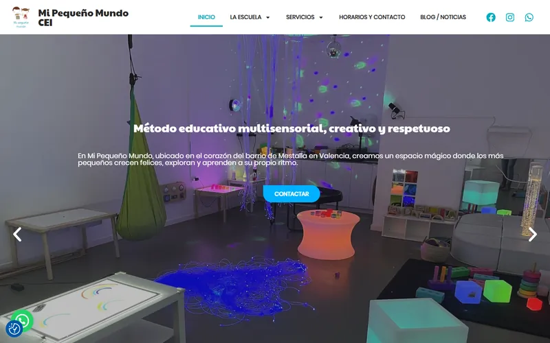 Mi Pequeño Mundo nursery school website