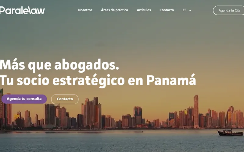 Sitio web del despacho legal Paralelaw en Ciudad de Panamá