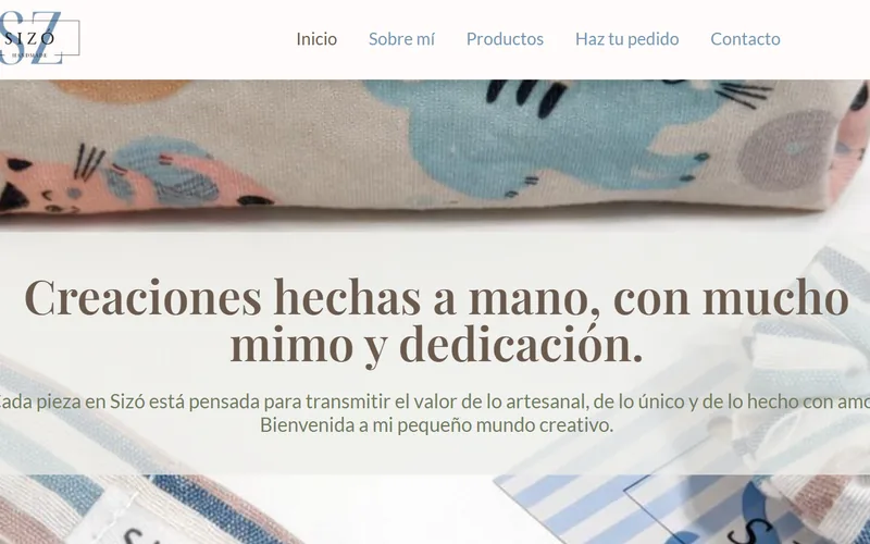 Sitio web de artesanía y bordado a mano Sizó Shop