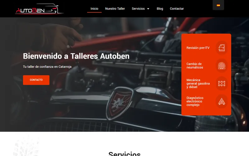 Talleres Autoben car workshop website