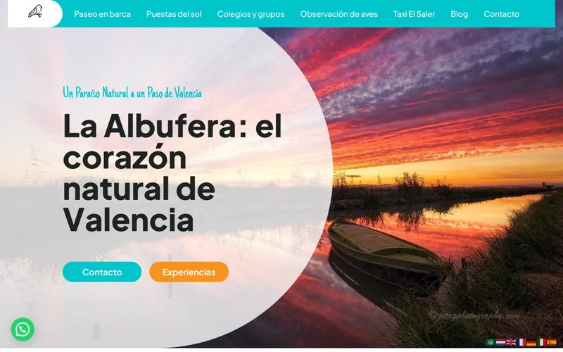 Visit Albufera boat trips website
