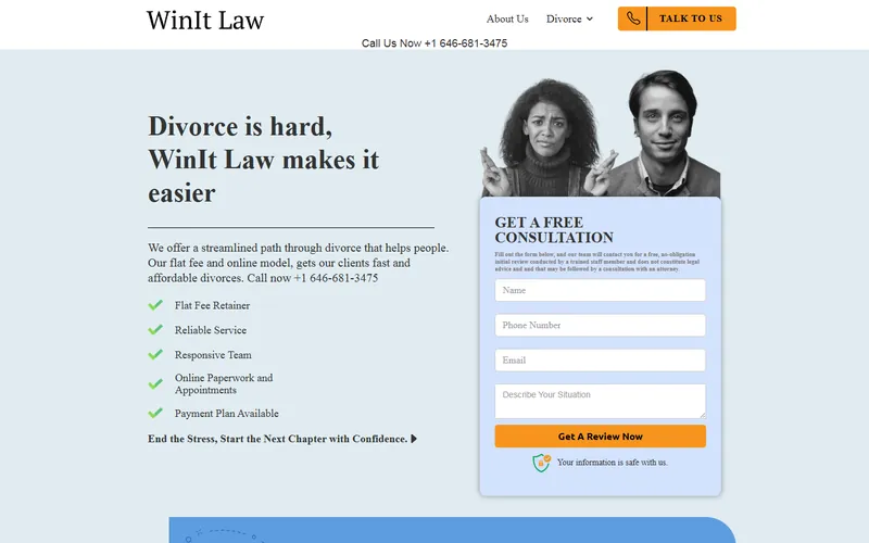 WinIt Law Webflow landing page built by JagpWeb